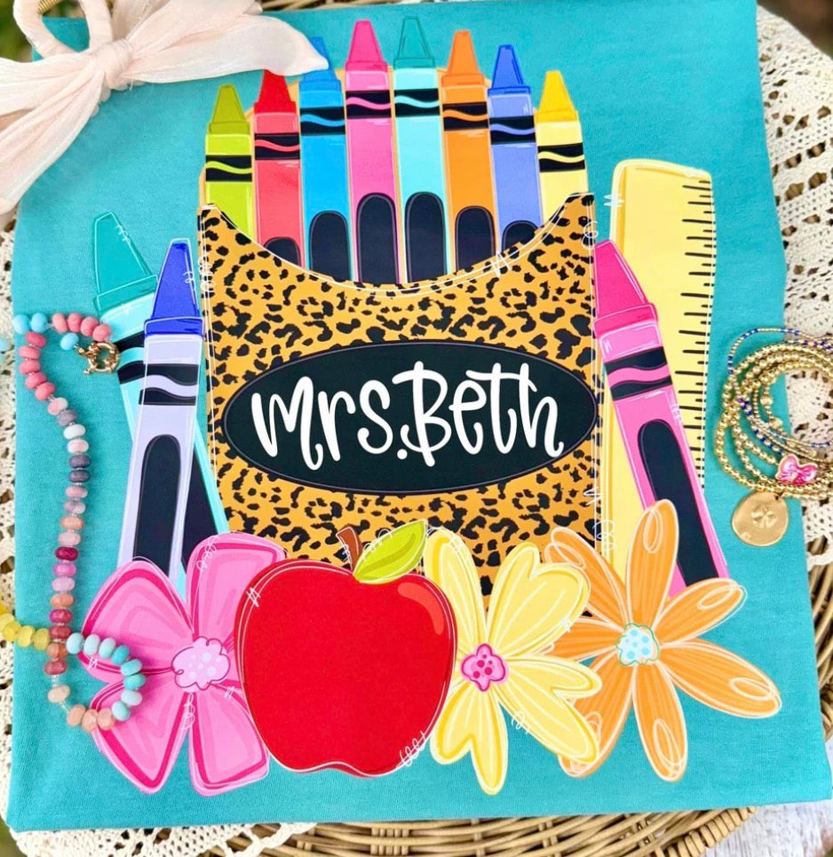 Crayon Box (Leave custom text in notes)- MTO Shirt
