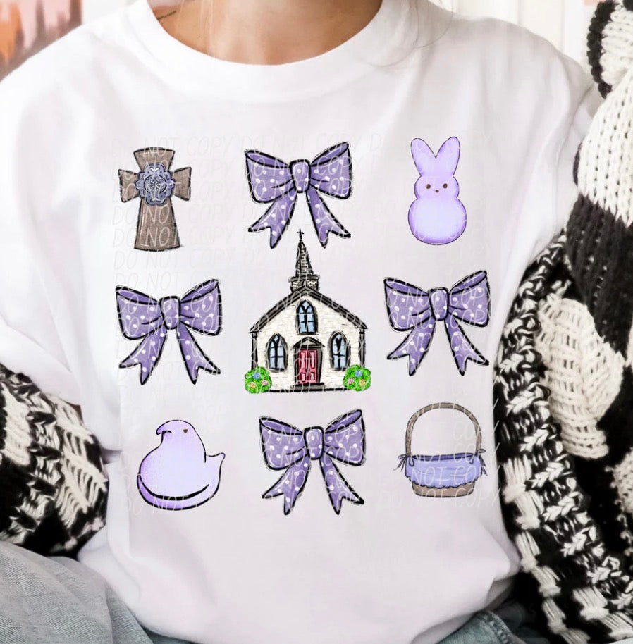 Purple Easter Collage - MTO Shirt