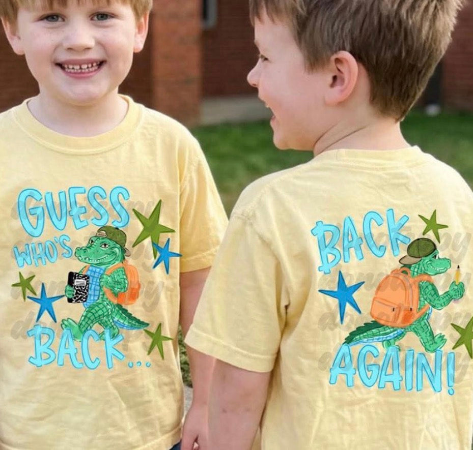 Blue Guess Who’s Back Front and Back Set - MTO Shirt