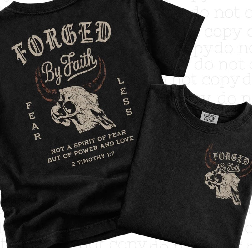 Forged in Faith Pocket and Back SET - MTO Shirt