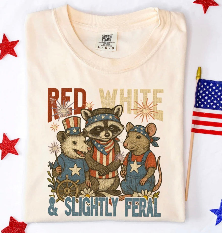Red White Feral - MTO Shirt