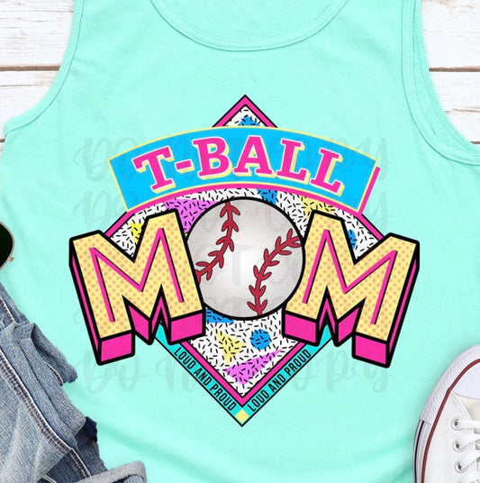 T-ball Mom Retro - MTO Shirt