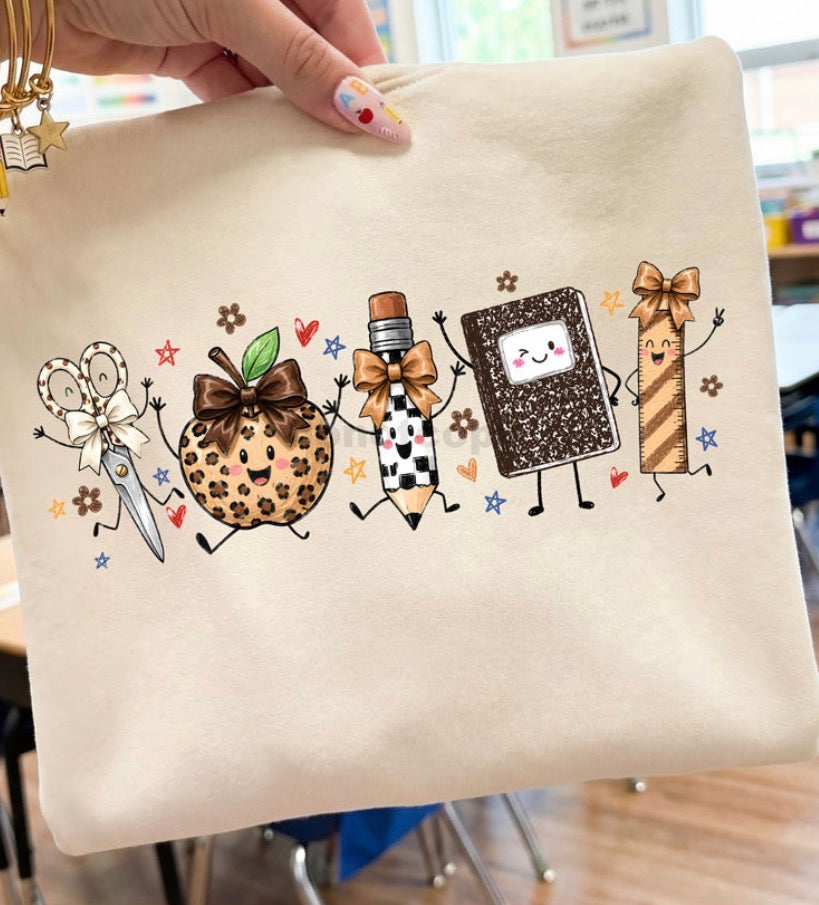 Leopard School Supplies - MTO Shirt