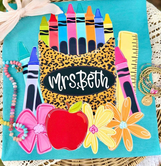 Crayon Box (Leave custom text in notes)- MTO Shirt