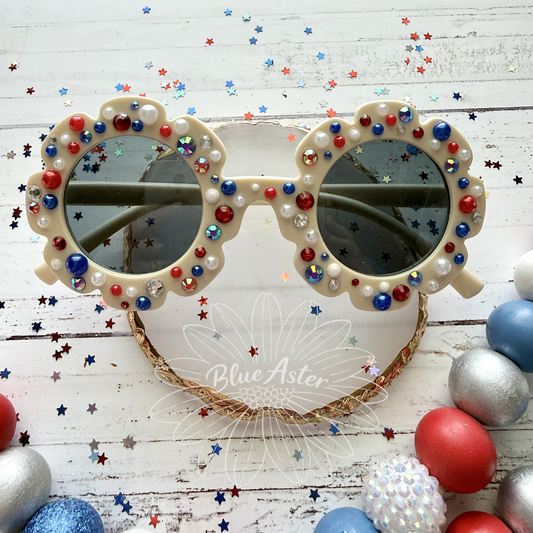 Cream Chaos Bling Sunnies