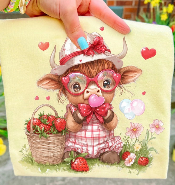 Strawberry Cow- MTO Shirt