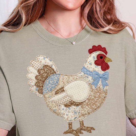 Patchwork Bowtie Chicken - MTO Shirt