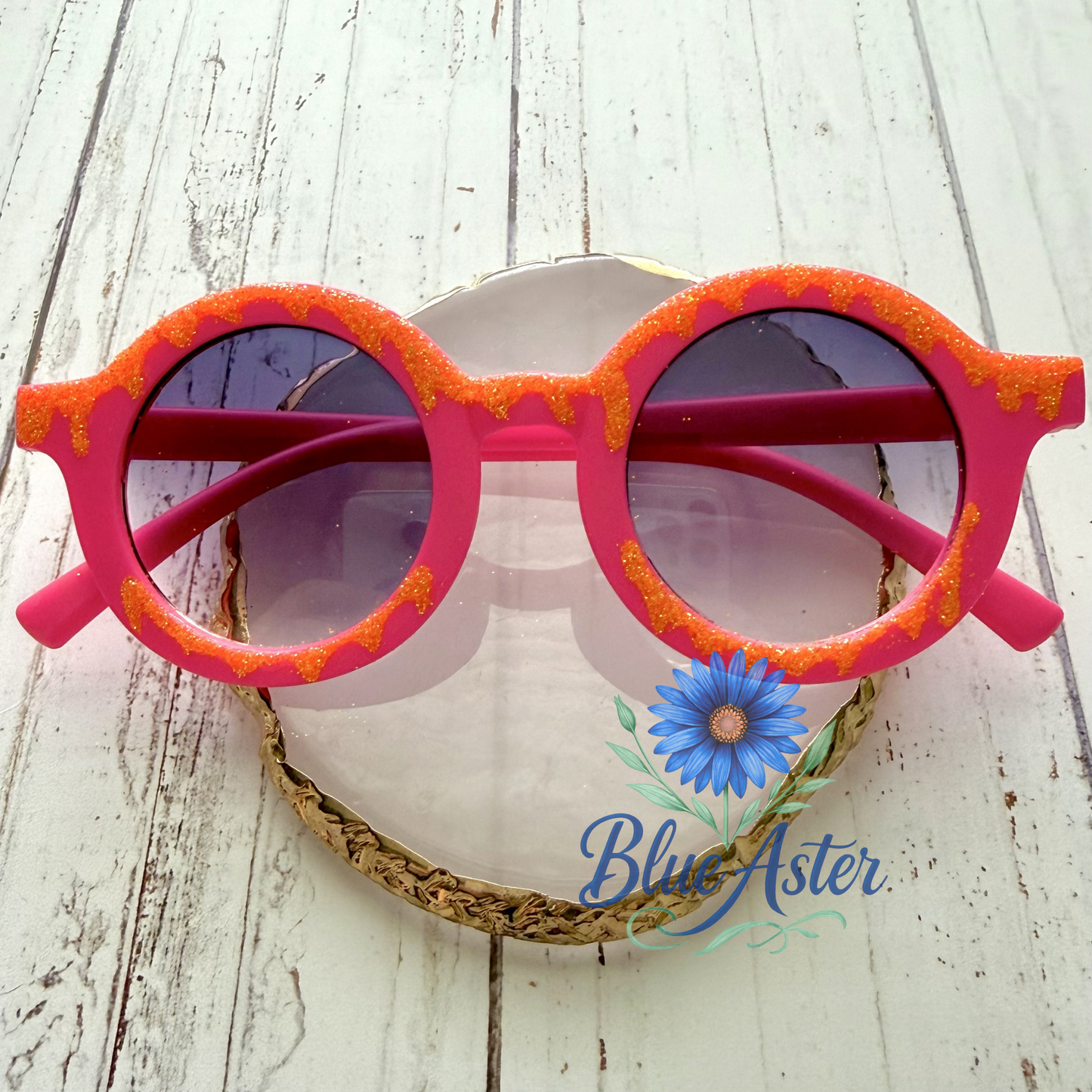 Neon Orange Drip Sunnies