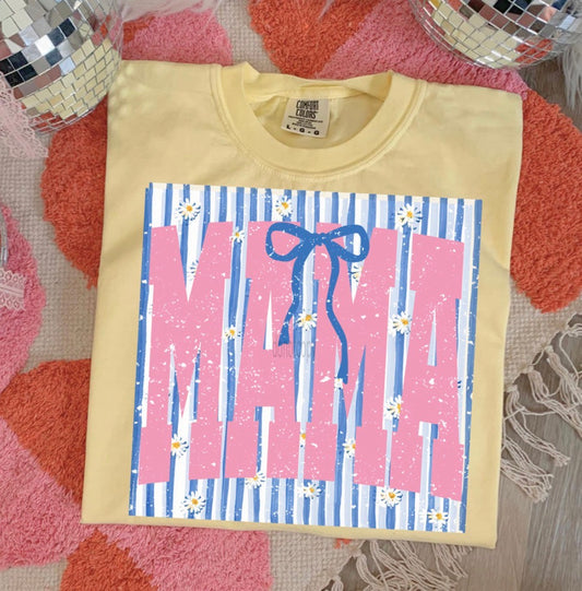 Blue Bow Mama - MTO Shirt