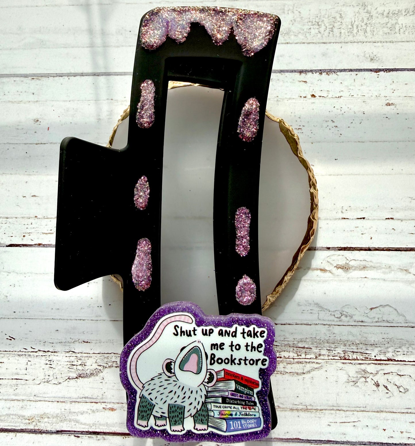 Take Me to the Bookstore Claw Clip