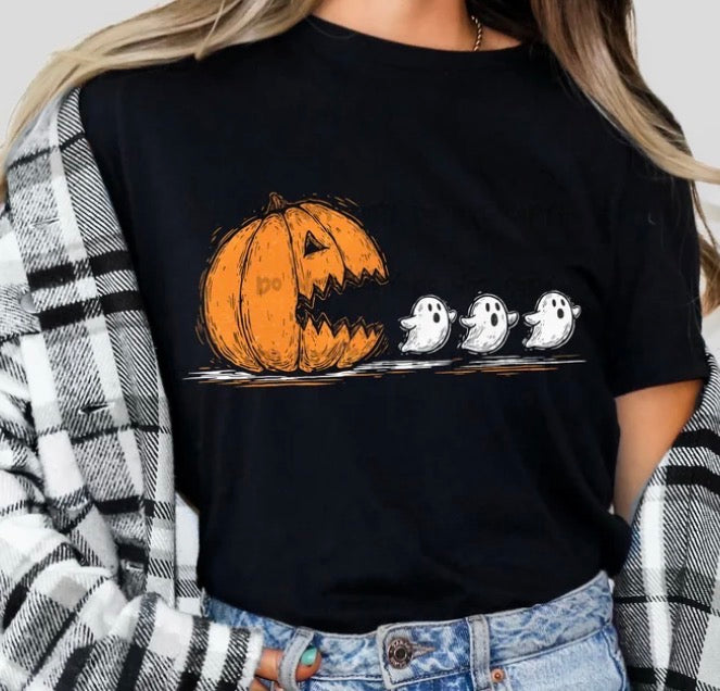 Ghost Eating Pumpkin - MTO Shirt