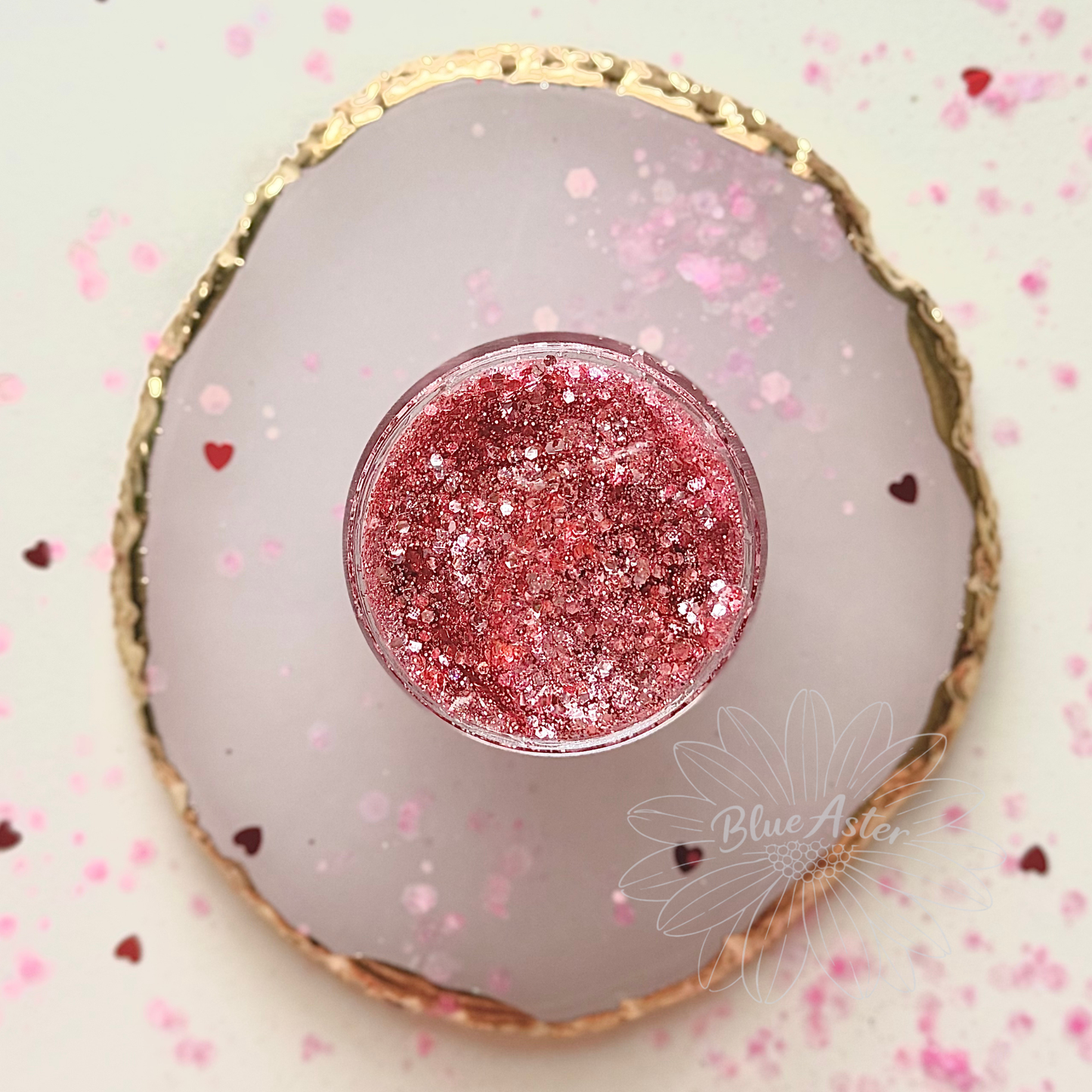 Pink Velvet Glitter Gel