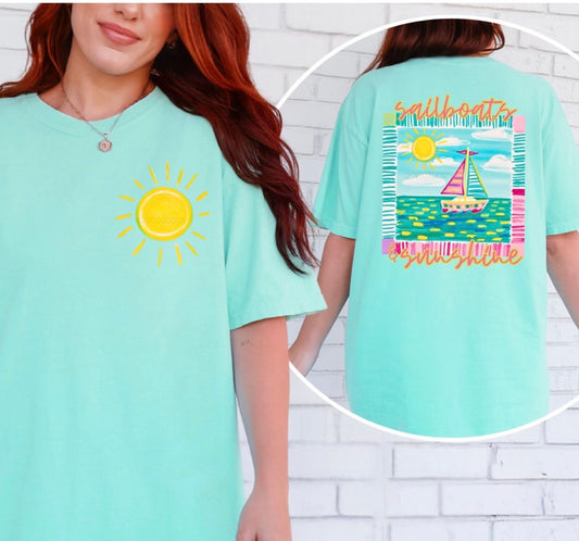 Sailboats and Sunshine Front and Back Set - MTO Shirt