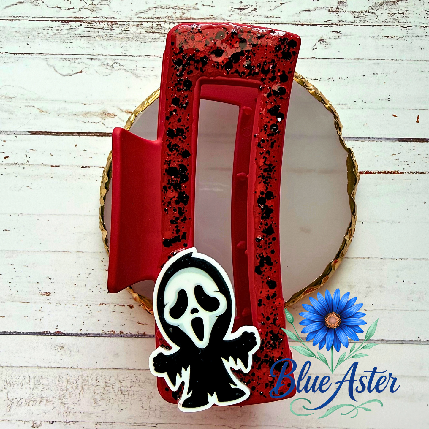 Ghostie Face Claw Clip