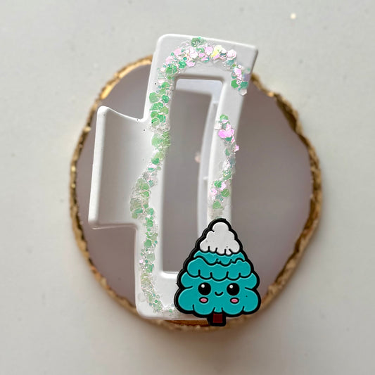 Sparkly Pine Claw Clip