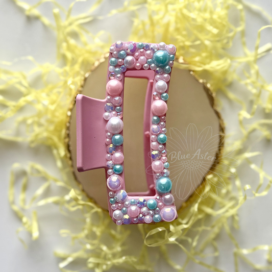 Medium Pink Full Bling RTS Clip