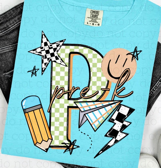 Checkered PreK-5th (Leave grade in notes)- MTO Shirt