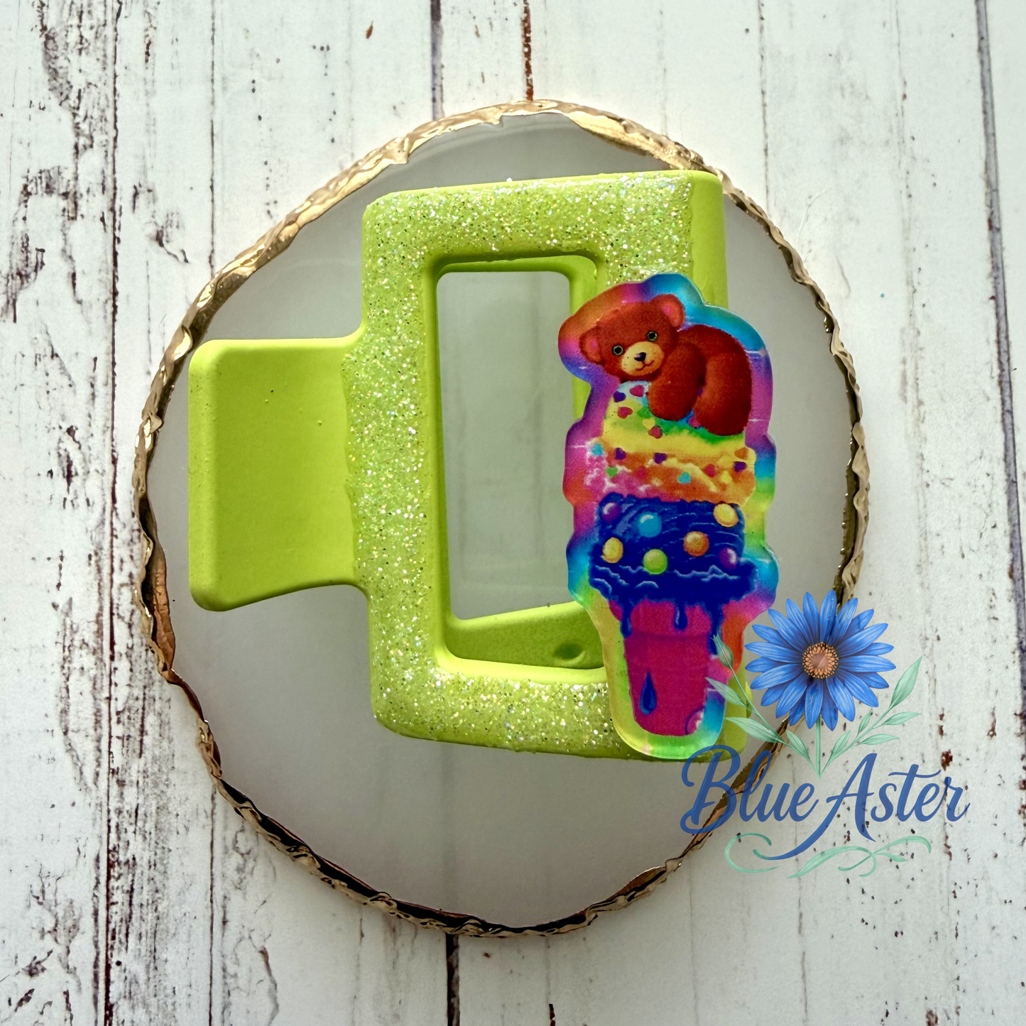 Neon Bear Claw Clip