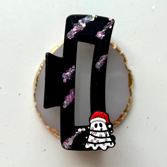 Christmas Ghostie Claw Clip