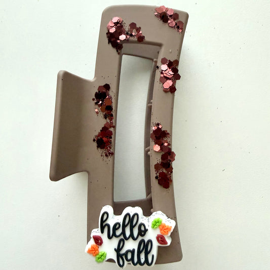 Hello Fall Claw Clip