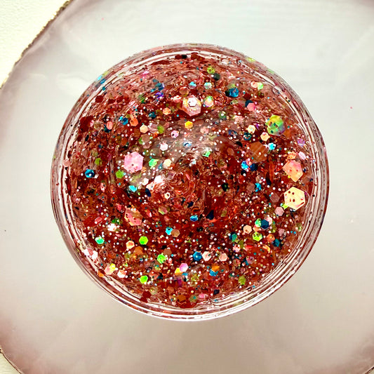 Rosy Confetti Glitter Gel