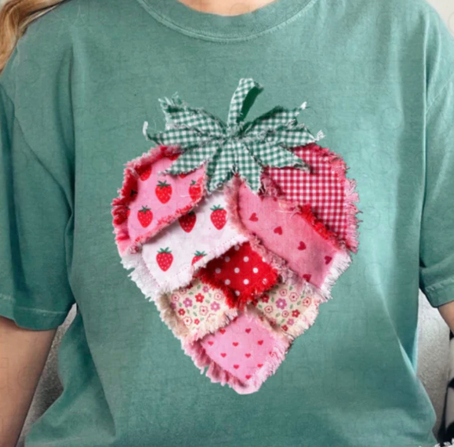 Patchwork Strawberry - MTO Shirt
