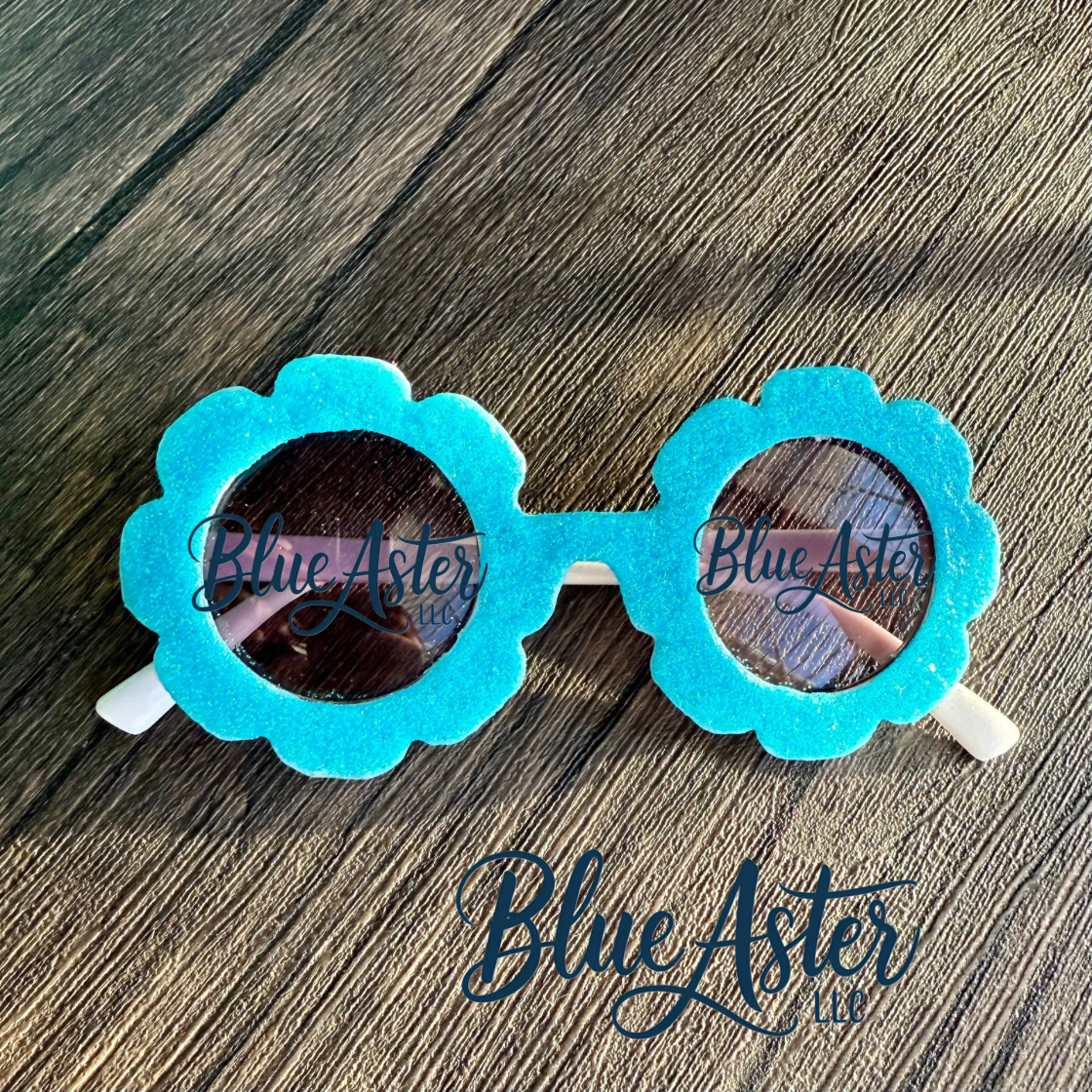 Ocean Blue Glitter Sunnies